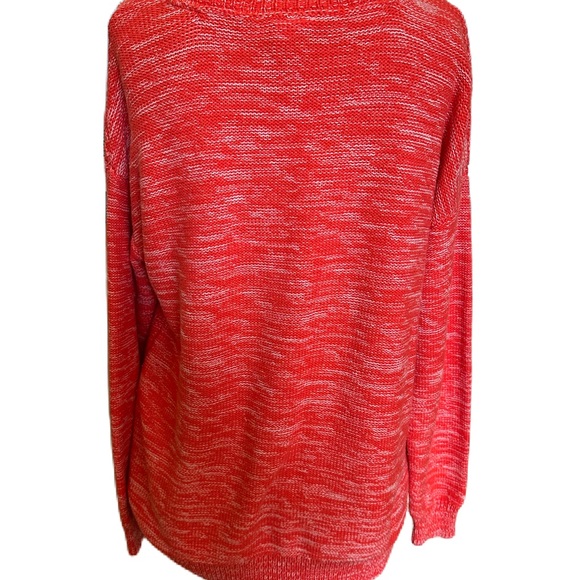 Stylus Orange and White Long Sleeve Crew Neck Women’s Sweater. Size Large - Picture 7 of 8